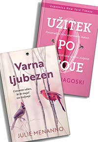 Komplet knjig Varna ljubezen Julie Menanno in Užitek po tvoje Emily Nagoski za razumevanje intime