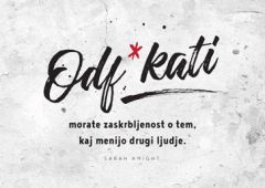 Razglednica Odf*kati morate zaskrbljenost